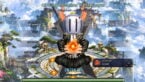 Roblox Cultivation Evermortal Avatar Wearing Silver Helmet Black Clothes Two Giant Swords On Back Meditating