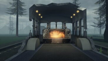Roblox Last Stop A Fire Burning In A Shell Of A Ruined Bus