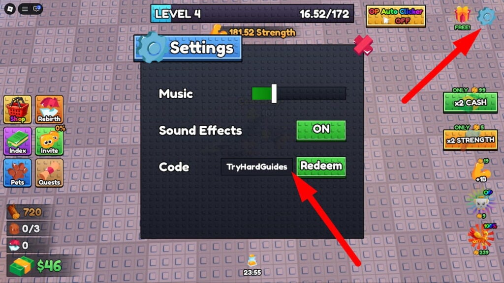 How To Redeem Codes In 1 Chop Trees For Treasure Roblox