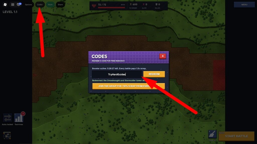 How To Redeem Codes In Horde Defenders Roblox