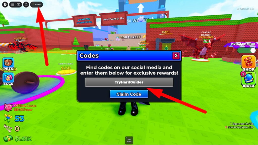 How To Redeem Codes In Jump For Animals Roblox