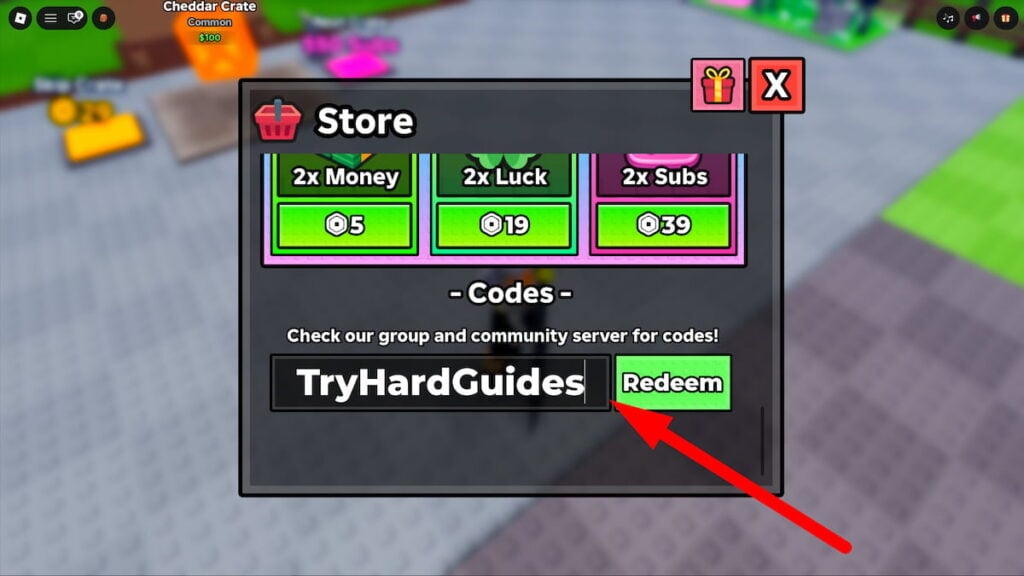How To Redeem Codes In Stream A Cheese Pull Roblox
