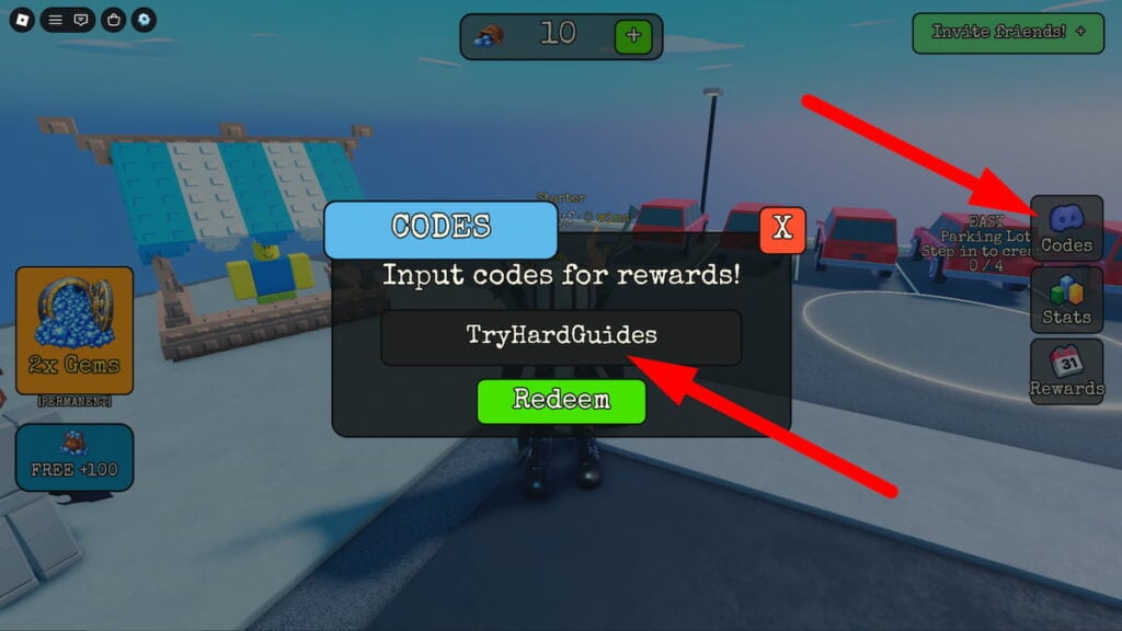 How To Redeem Codes In Where Did I Park Roblox